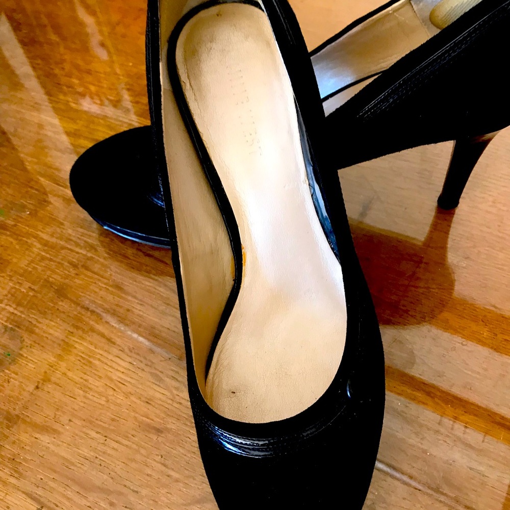Nine West. Black Swede heels size 7
